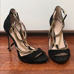 Zara gold chain heel